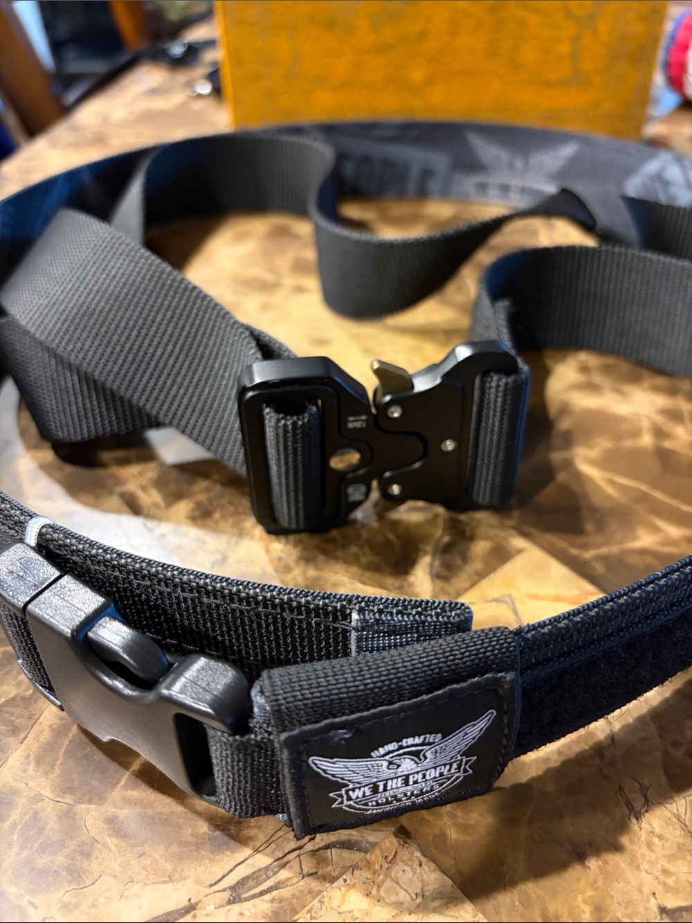 Men’s Tactical EDC Belt Lot of 2 We the People and Kingmoore Adjustable Black